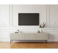 Meuble TV 200 cm KASHA Pieds noir beige BOBOCHIC Beige