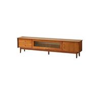 Meuble TV 200CM Console de Salon Rustique en Bois, Meuble de Rangement Domestique, Centre de Divertissement adapté aux hôtels et salles de conférence