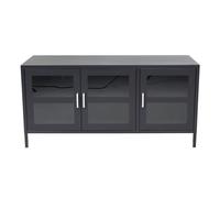 Meuble TV 3 Portes "Acero" 120cm Noir