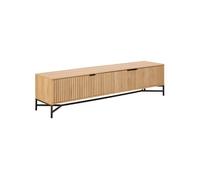 - Meuble TV 3 portes effet tasseaux BAÏKAL - Beige - BAÏKAL