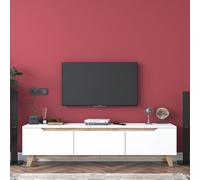Meuble TV 3 portes - L180 cm - Blanc
