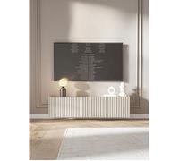 Selsey Meuble TV Suspendu Fiorra 144x38 cm - Design Moderne Cachemire - Meuble Télé avec Passages Câbles et 3 Compartiments - Murale en Panneaux Stratifiés et MDF - Élégant et Fonctionnel