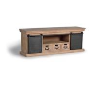 Meuble tv 3 tiroirs bois marron - ildéa