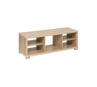 Meuble TV 5 cases en bois BIVOAK - Beige