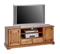 Meuble TV 60 Pouces Merisier 2 Portes 2 Tiroirs 6 Niches L 158.8 H 60.3 P 46 cm - L 158.8 x l 46 x H 60.3 cm