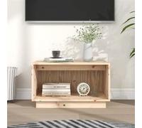 Meuble TV 60x35x35 cm Bois de pin massif Naturel G