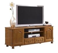 Meuble TV 70 Pouces Chêne Rustique 2 Portes 2 Tiroirs L 158.8 H 60.3 P 46 cm