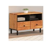 Vidaxl Meuble Tv 70x33x46 Cm Bois D'acacia Massif Marron