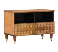 Meuble TV 70x33x46 cm Bois massif de manguier Bois G