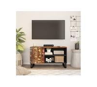 vidaXL Meuble TV 80x33x46 cm bois de récupération et d'ingénierie351964 Bois G