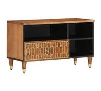 vidaXL Meuble TV 80x33x46 cm Bois massif de manguier Marron
