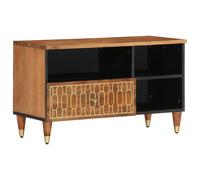 Meuble TV 80x33x46 cm bois massif de manguier support TV armoire média vidaXL