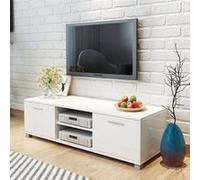 vidaXL Meuble TV à haute brillance blanc 120 x 40,3 x 34,7 cm