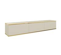 Meuble TV à suspendre, doré, 175 cm, meuble TV, plusieurs couleurs, meubles de salon, style moderne (beige)