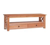Vidaxl Meuble Tv 115x30x40 Cm Bois D'acajou Massif Marron