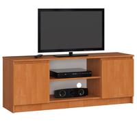 Meuble TV AKORD Aulne 140 cm 2 portes 2 étagères - Salon - Contemporain - Design