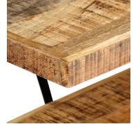 Meuble TV - AKOZON - 160x40x50 cm - Bois de manguier massif - 2 étagères - Finition laquée