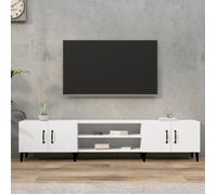 Meuble TV - AKOZON - 180x31,5x40 cm - Bois d'ingénierie - 4 compartiments - Design contemporain