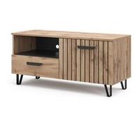 Vicco Meuble TV Amber, Marron/Marron, 100.2 x 48.5 cm avec tiroir et Porte
