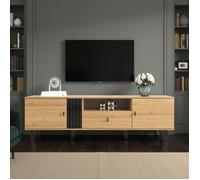 MEUBLE TV - AMBIANCE - 170 L x 40 L x 50,5 H(cm) - avec 2 Portes, un compartiment spacieux et un tiroir pratique