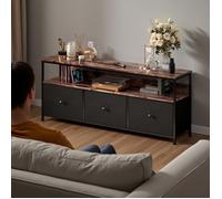 Meuble TV - AMBIANCE - avec éclairage LED - 108 cm - Meuble bas compact avec lumières RGB & 3 tiroirs