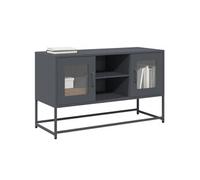 vidaXL Meuble TV Anthracite 100,5x39x60,5 cm Acier, Support TV, Buffet TV, Meuble multimédia, Banc TV, Meuble HiFi, Centre de Divertissement