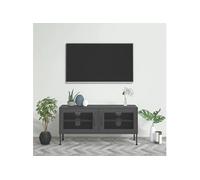 Meuble TV Anthracite 105x35x50 cm Acier336240