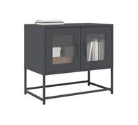 Meuble TV anthracite 68x39x60,5 cm acier laminé à froid banc tv vidaXL