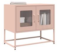vidaXL Meuble TV Rose 68x39x60,5 cm Acier laminé à Froid