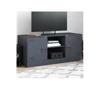 vidaXL Meuble TV anthracite 99x39x44 cm acier