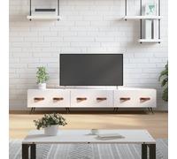 Vidaxl Meuble Tv Blanc Brillant 150x36x30 Cm Bois D'ingénierie Blanc