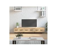 Meuble TV, Armoire de Télévision avec 3 Tiroirs, Meuble Télé avec Pieds Salon Salle de Séjour, Moderne, Chêne Sonoma Bois d'Ingénierie