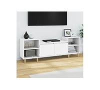 Meuble TV Armoire de Télévision Salon Blanc Brillant Bois d'Ingénierie vidaXL