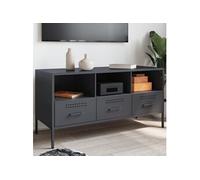 Meuble TV, Armoire de Télévision avec Pieds, Support Télé avec Rangement Salon Salle de Séjour, Anthracite 843038