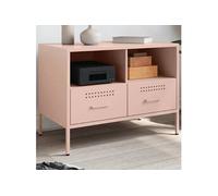 Meuble TV, Armoire de Télévision avec Pieds, Support Télé avec Rangement Salon Salle de Séjour Intérieur, Rose 843044