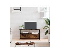 Meuble TV avec tiroir Bois d'ingénierie et acier Console Étagère Média vidaXL vi