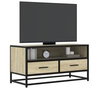 Meuble TV Armoire de Télévision Rangement Bois d'Ingénierie et Métal vidaXL