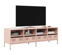 Vidaxl Meuble Tv Rose 101,5x39x43,5 Cm Acier Laminé À Froid Multicolore