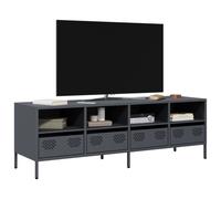 Meuble TV anthracite 135x39x43,5 cm acier laminé à froid, support TV, buffet TV, armoire hifi, banc TV, armoire en 851330