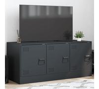 Meuble TV Armoire de Télévision Rangement Salle de Séjour Salon Acier vidaXL