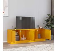 vidaXL Meuble TV 2 pièces Jaune moutarde 67x39x44 cm en acier
