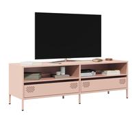 Vidaxl Meuble Tv Rose 135x39x43,5 Cm Acier Laminé À Froid Multicolore