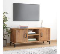 Meuble TV Armoire de Télévision Rangement Salon Marron Bois de Pin Massif vidaXL