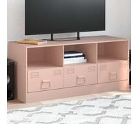 Vidaxl Meuble Tv Rose 99x39x44 Cm Acier Rose