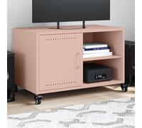 Meuble TV, Armoire de Télévision avec Etagères, Support Télé avec Rangement Salon Salle de Séjour, Rose 68x39x43,5 cm 846669