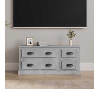 vidaXL Meuble TV gris béton 100x35,5x45 cm bois d'ingénierie