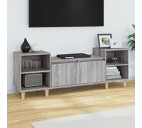 Vidaxl Meuble Tv Sonoma Gris 160x35x55 Cm Bois D'ingénierie Marron