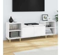 Vidaxl Meuble Tv Blanc 160x35x55 Cm Bois D'ingénierie Blanc