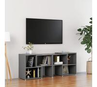 Vidaxl Meuble Tv Gris 149x30x52 Cm Aggloméré Gris