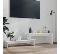 Meuble TV Armoire de Télévision Salon Gris Brillant Bois d'Ingénierie vidaXL